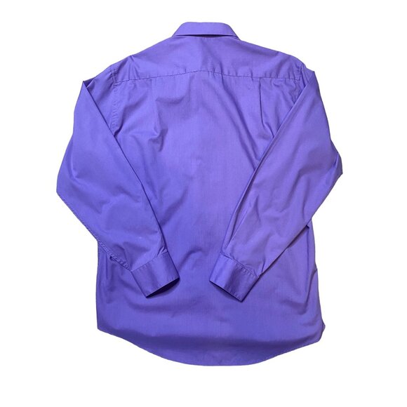 Pierre Cardin Purple Button Down Shirt M 15-15 1/2 32/33 - Picture 2 of 7